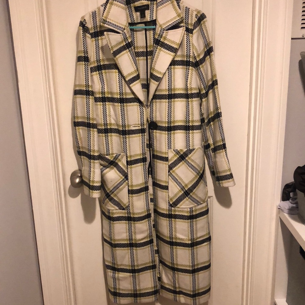 Long plaid jacket